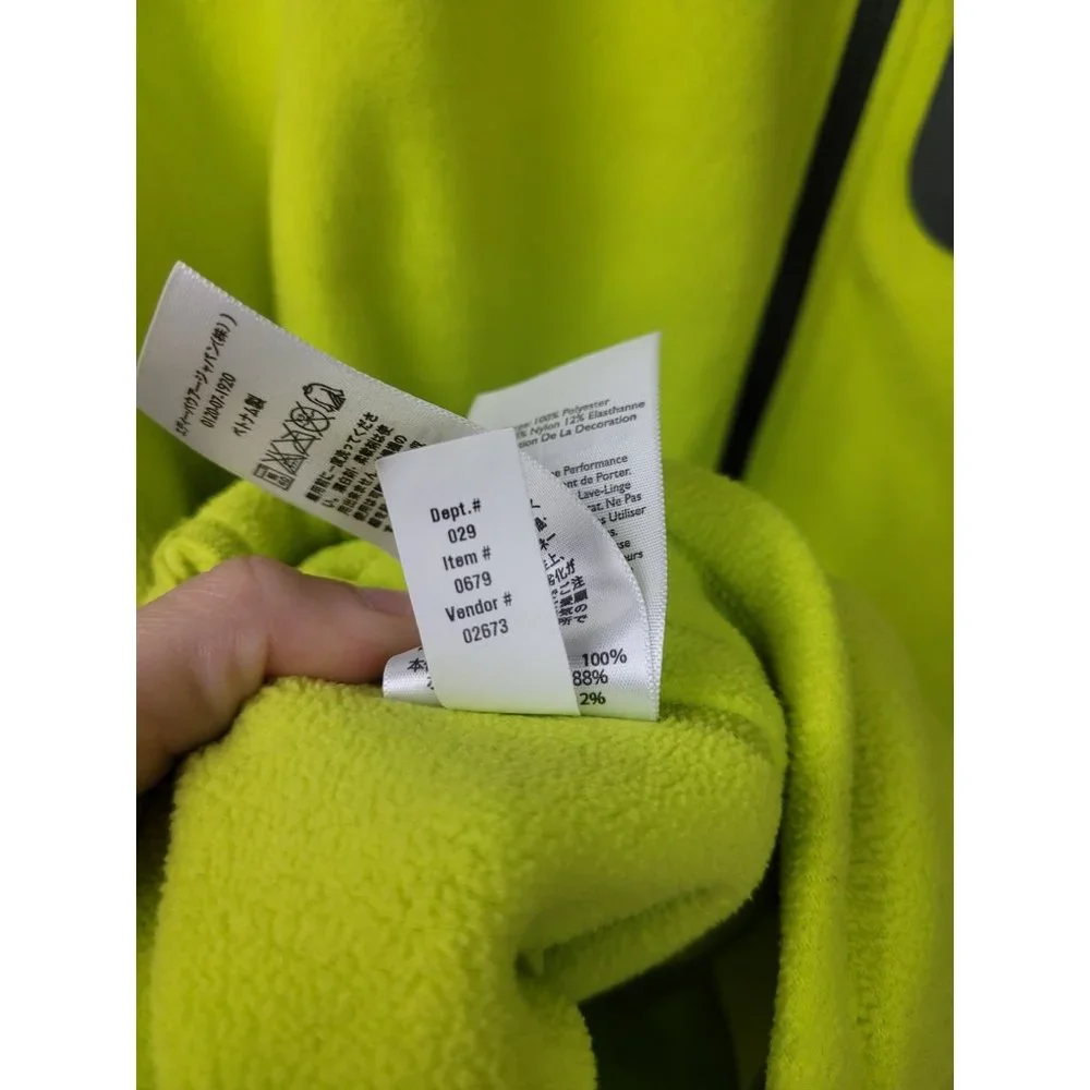 Eddie Bauer Ascent Full Zip Long Sleeve Fleece Lime Green Outdoor Size 2XL - Picture 7 of 9